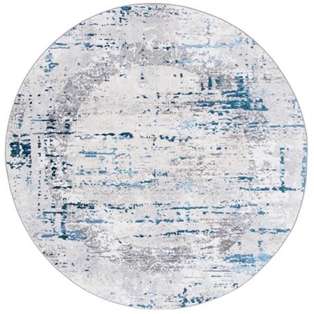 Safavieh 6 ft. 7 in. x 6 ft. 7 in. Amelia Contemporary Round Power Loomed Rug - Gray & Blue ALA271G-7R